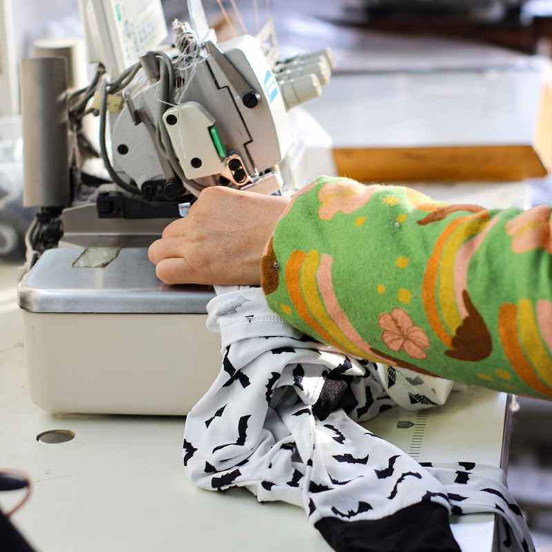 Sewing with baby pajamas