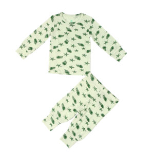 Custom printing bamboo jersey kids pajamas