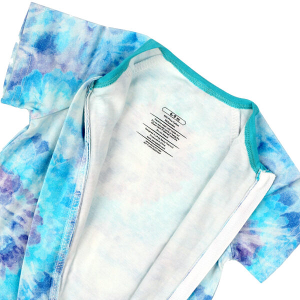 Digital tie-dye tank romper