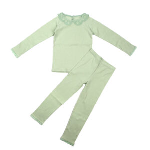 Organic cotton rib 2x2 kids pajamas