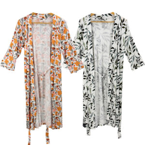 Maternity Robe matching baby swaddles