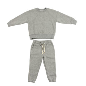 Organic cotton fleece kids sweatshirt set