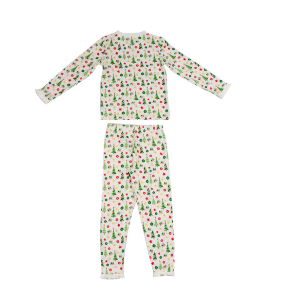 Custom Christmas print pajamas for kids