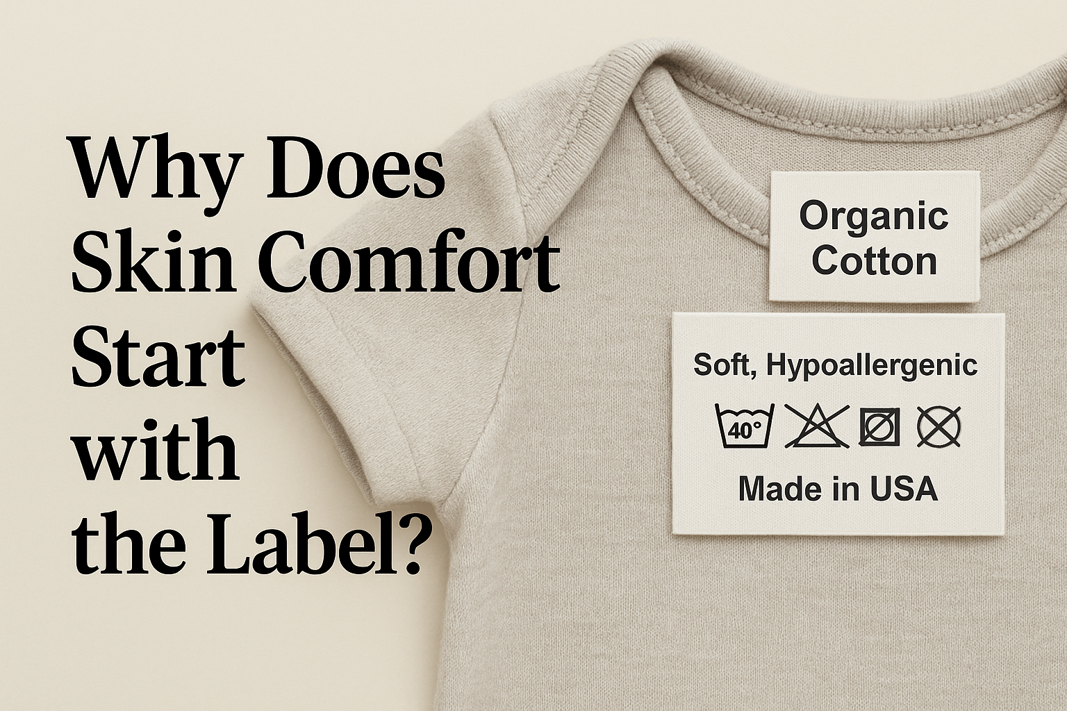 Why is label material an important part of baby clothing safety?
