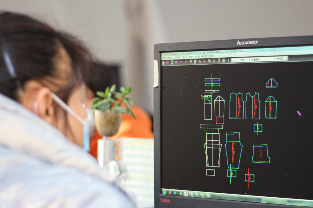 Technician deisgn the digital templates