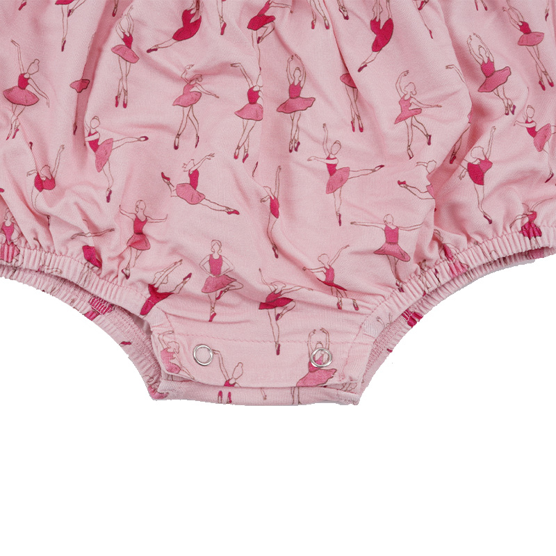 Custom Bamboo Baby Girl Flutter Sleeve Romper - Image 5