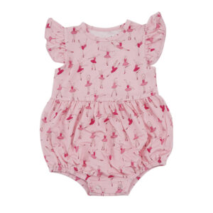 Custom Bamboo Baby Girl Flutter Sleeve Romper