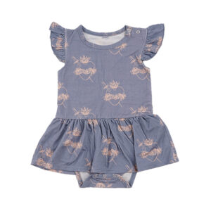 Custom Baby Girl Ruffle Sleeve Bodysuit Dress
