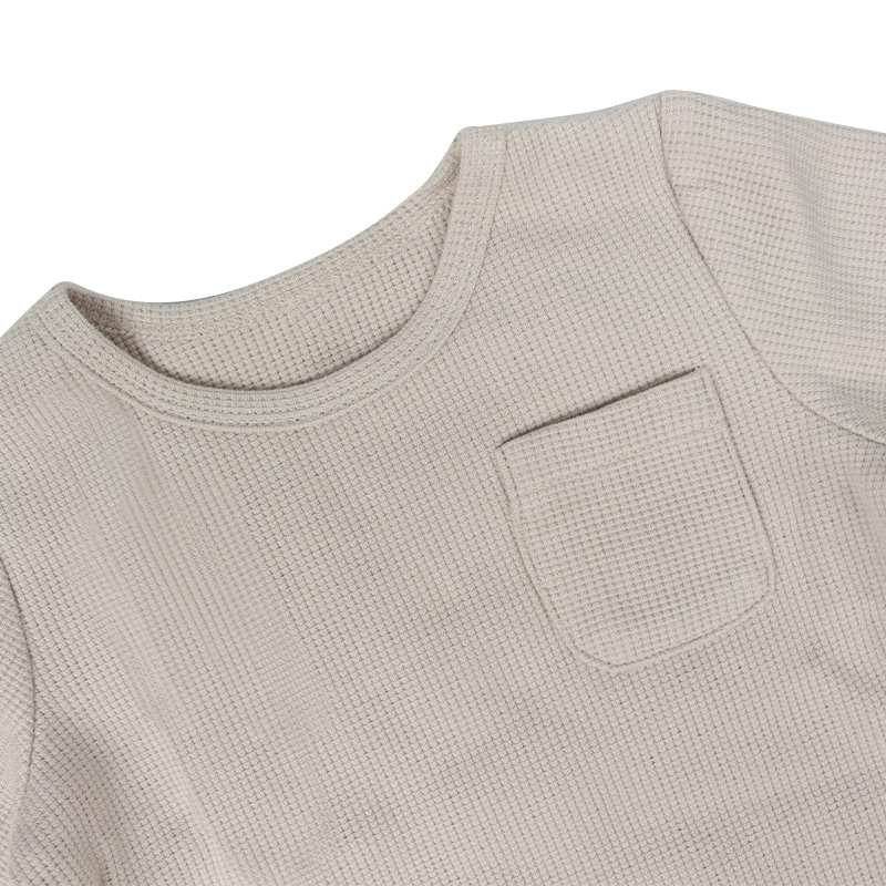 Custom Cotton Baby Waffle Top and Pants Set - Image 4