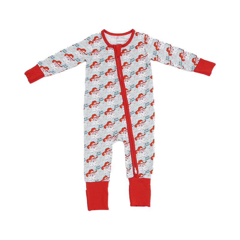Custom Bamboo Baby Zipper Footie Pajamas