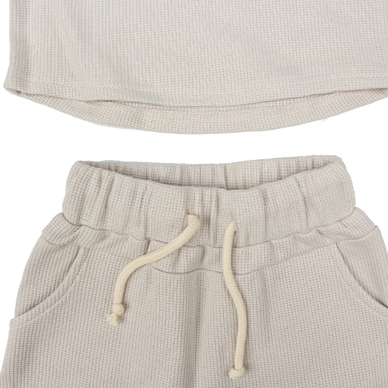 Custom Cotton Baby Waffle Top and Pants Set - Image 3