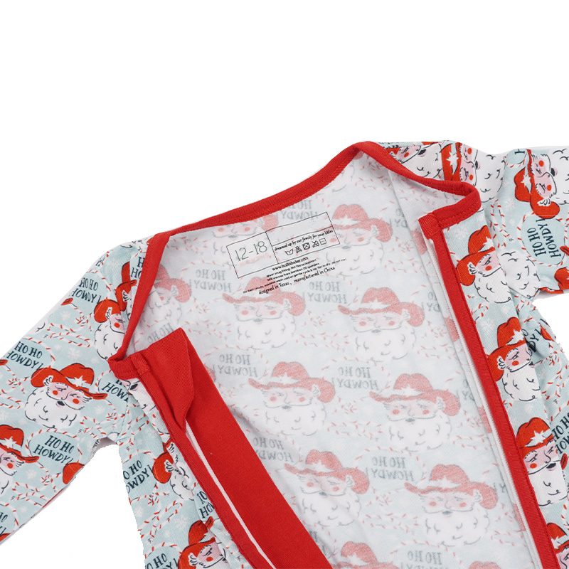 Custom Bamboo Baby Zipper Footie Pajamas - Image 4