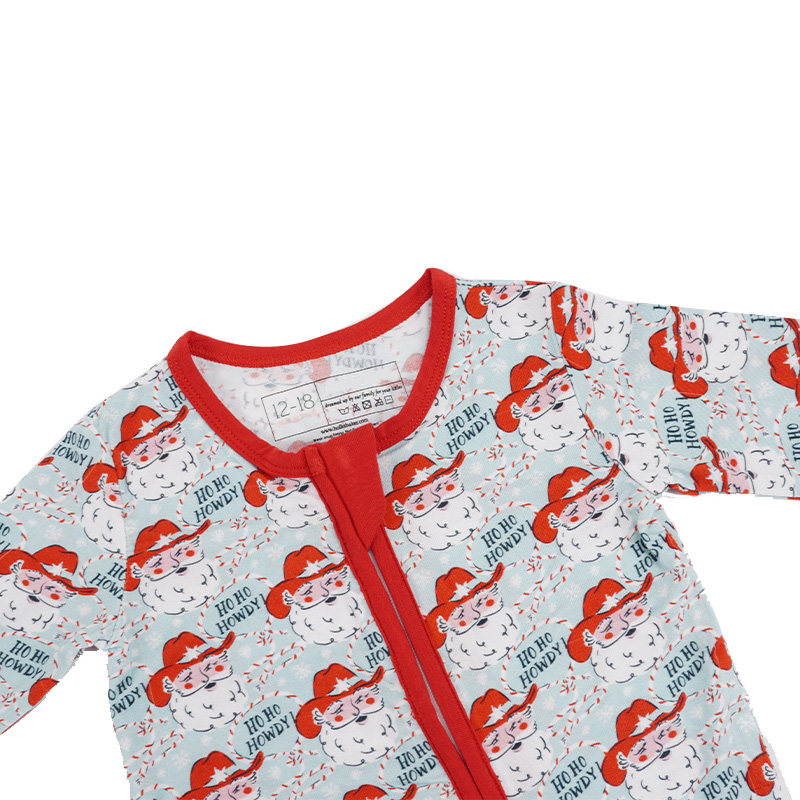 Custom Bamboo Baby Zipper Footie Pajamas - Image 3