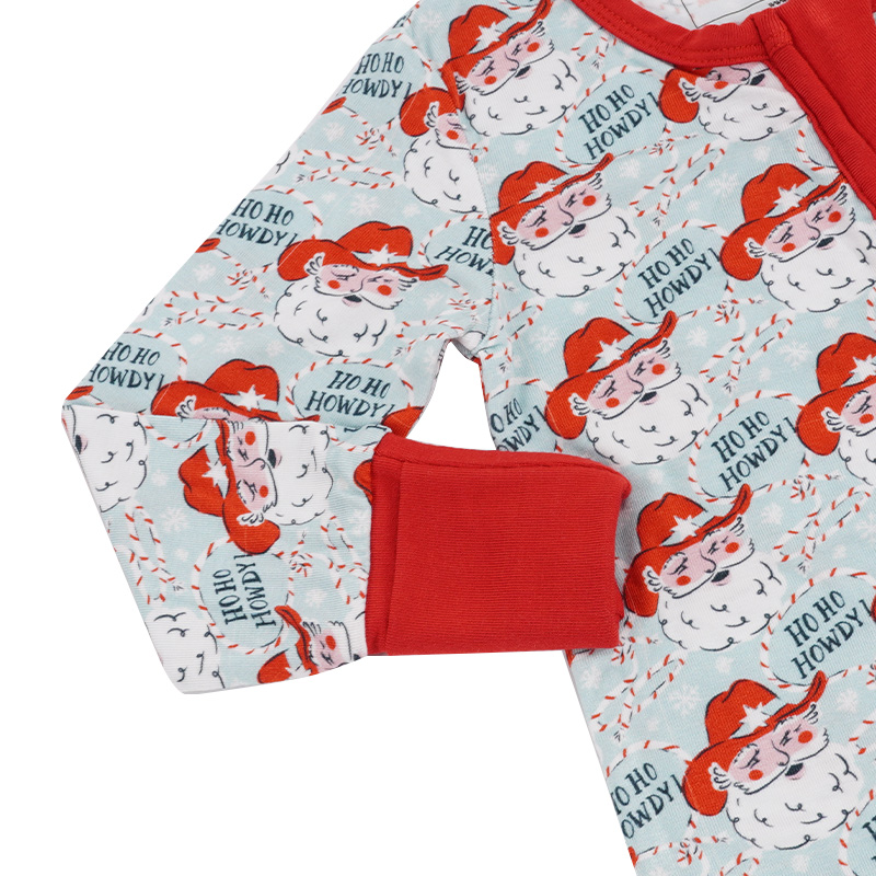 Custom Bamboo Baby Zipper Footie Pajamas - Image 2